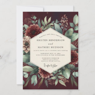 Invitation Mariage Fleur de Garnet Vespérale