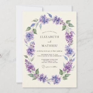 Invitation Mariage Fleur de Lavande Impressionniste