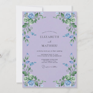Invitation Mariage Fleur de Lilac Cornflower