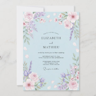 Invitation Mariage Fleur de Lilas Bleuet