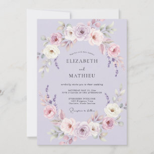 Invitation Mariage Fleur de Lilas Délicate