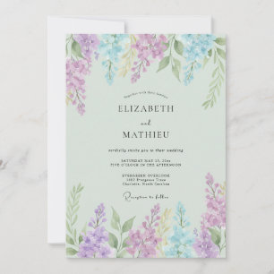 Invitation Mariage Fleur de Lilas Éthérée
