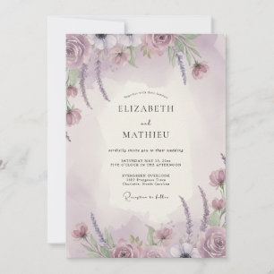Invitation Mariage Fleur de Lilas Sauvage