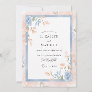 Invitation Mariage Fleur de Maïs Abricot