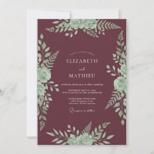 Invitation Mariage Fleur de Menthe de Bourgogne