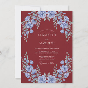 Invitation Mariage Fleur de Pervenche Bordeaux