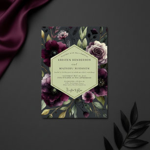 Invitation Mariage Fleur de Prune Capricieuse