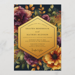 Invitation Mariage Fleur de Prunier Embrasé