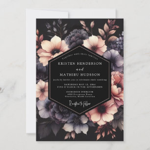 Invitation Mariage Fleur de Prunier Sombre