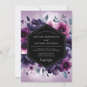 Invitation Mariage Fleur de Violette Ombres