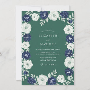 Invitation Mariage Fleur d'Indigo de la Forêt