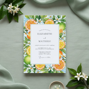 Invitation Mariage Fleur d'Oranger Citron