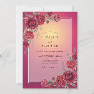 Invitation Mariage Fleur Enchantée de Bourgogne