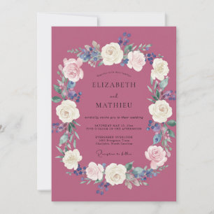 Invitation Mariage Fleur Luxuriante de Prunier