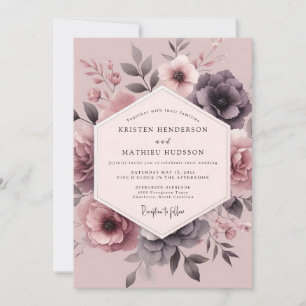 Invitation Mariage Fleur Mauve Humeur Blossom