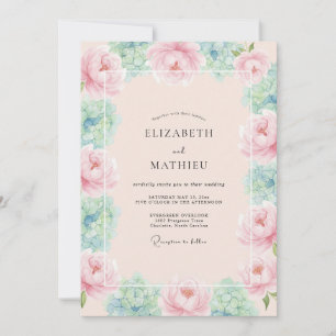 Invitation Mariage Fleur Rose