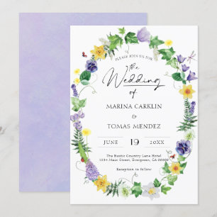 Invitation Mariage Fleur sauvage Boho