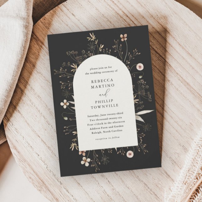 Invitation Mariage Fleur sauvage Boho Arch (Créateur téléchargé)