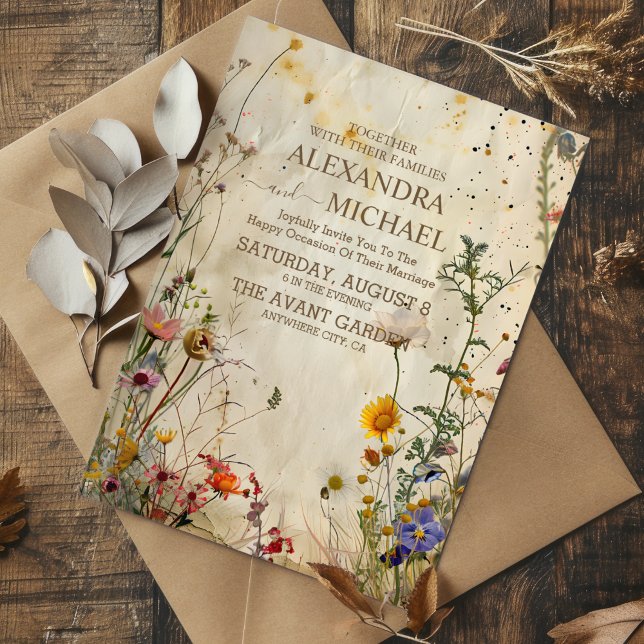 Invitation Mariage Fleur sauvage Boho Fall (Créateur téléchargé)