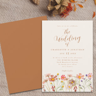 Invitation Mariage Fleur sauvage Boho Fall