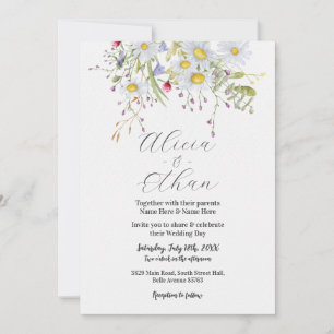 Invitation Mariage Fleur sauvage Daisy Stylish Spring