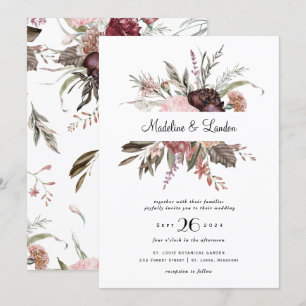 Invitation Mariage Fleur sauvage de Bourgogne