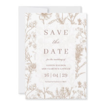 Mariage Fleur sauvage de Chinoiserie beige Enregis