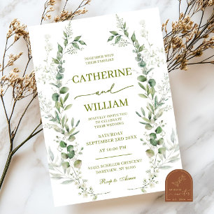 Invitation Mariage Fleur sauvage de verdure