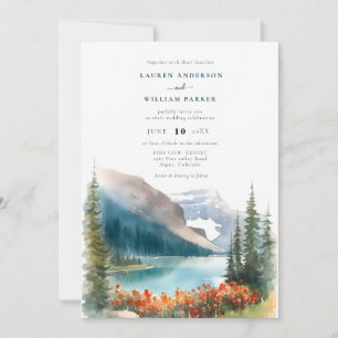 Invitation Mariage Fleur sauvage des monts Watercolor