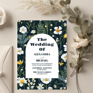 Invitation Mariage Fleur sauvage Elegant Boho