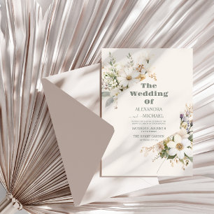 Invitation Mariage Fleur sauvage Elegant Boho
