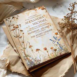 Invitation Mariage Fleur sauvage Elegant Boho