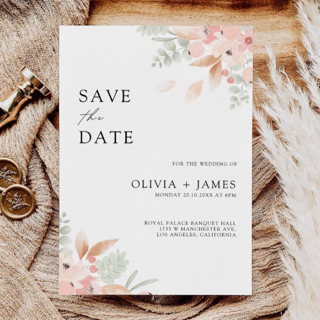 Invitation Mariage fleur sauvage Enregistrer la date Invitati (Wildflower Wedding Save the Date Invitation)