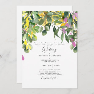 Invitation Mariage Fleur sauvage Été verdoyant