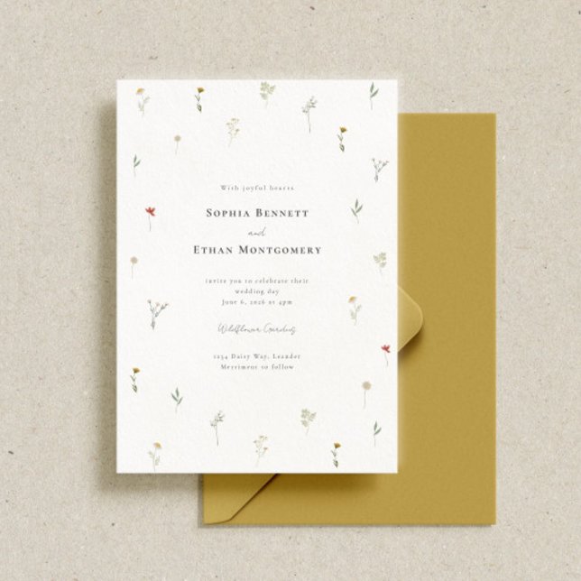 Invitation Mariage Fleur sauvage Leander (Créateur téléchargé)