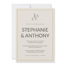 Mariage Fleur sauvage minimaliste de monogramme be