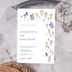 Invitation Mariage Fleur sauvage moderne Whimsical