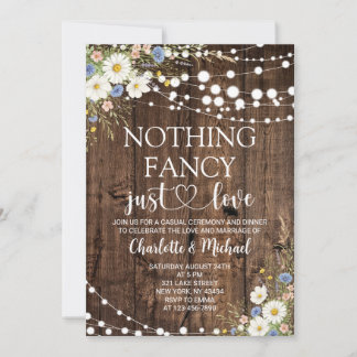 Invitation Mariage Fleur Sauvage Rien de Fantaisiste Juste de