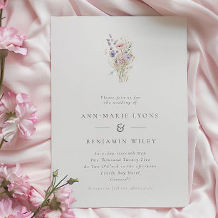 Invitation Mariage Fleur sauvage Simple Spring Lilac