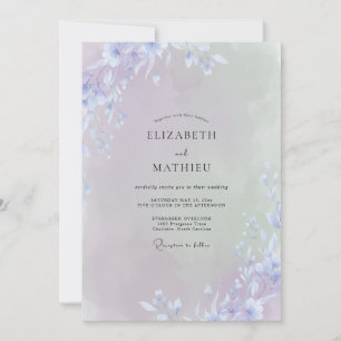 Invitation Mariage Fleur Sauvage Violette