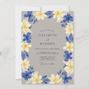 Invitation Mariage Fleur Tropicale Jaune