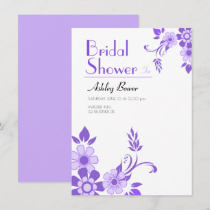 Invitation Mariage fleuri violet