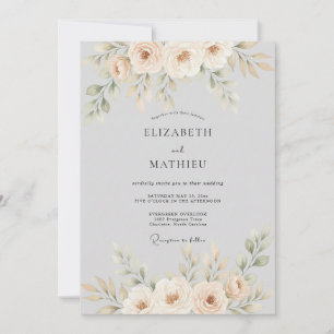 Invitation Mariage Fleurissant de Pêcher