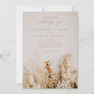 Invitation Mariage fleurs bohèmes d'automne
