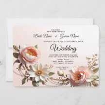 Mariage Fleurs Décoratives Roses et Blanches