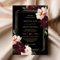 Mariage Fleurs Florales de Pivoines Noires Bourgeo