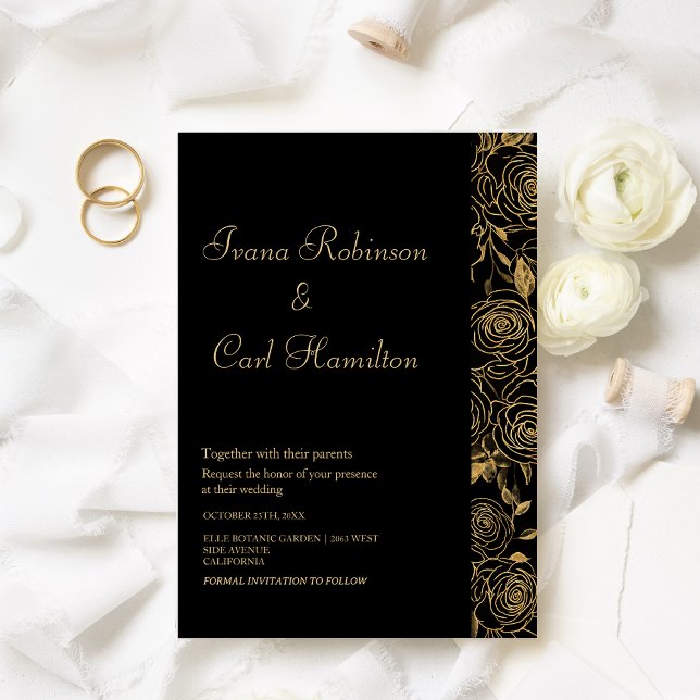 Invitation Mariage Fleurs GILDED (Créateur téléchargé)