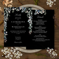 Mariage Fleurs Noir Et Blanc Tout En Un