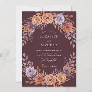 Invitation Mariage Floraison Automnale Bourgogne