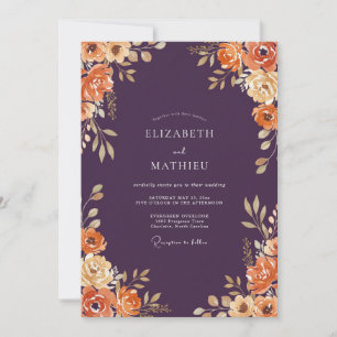 Invitation Mariage Floraison Automnale de Prune
